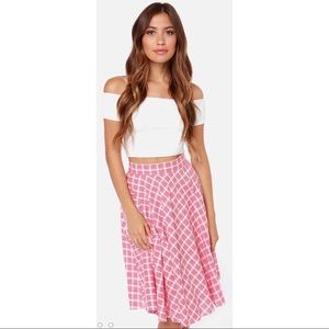 Lulus Pleasant Picnic Red Plaid Skirt Gingham